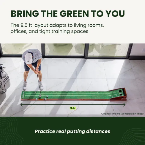 Vista 3 de Perfect Practice Alfombrilla de putting estándar de 9 pies - Verde