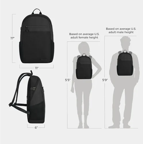 Vista 4 de Travelon Mochila antirrobo Metro con bolsa de bloqueo RFID