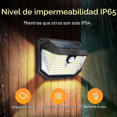 Vista 3 de Luces solares para exteriores, luz de seguridad con sensor
