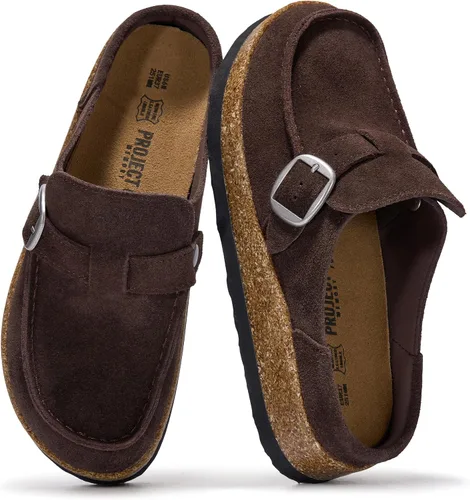 Vista 17 de Project Cloud Zuecos tipo mocasín de cuero 100% genuino para mujer Negro - Carline
