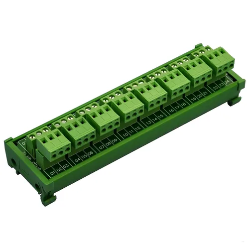 Vista 2 de Electronics-Salon Módulo de distribución de bloque de terminales de tornillo de 8x3 posiciones 10A/300V enchufable para montaje en carril DIN