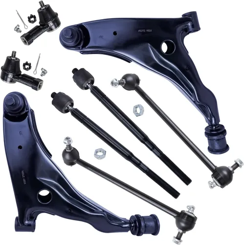 Vista 340 de Detroit Axle - Kit de brazos de control de extremo de 8 piezas para Toyota 2001-2003 Highlander 2002-2003 Camry Lexus ES300, 2 conjuntos de brazos