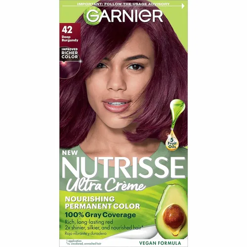 Vista 5 de Garnier Nutrisse - Tinte para el cabello, 42 cereza negra (borgoña profundo), 1 unidad (paquete de 4)