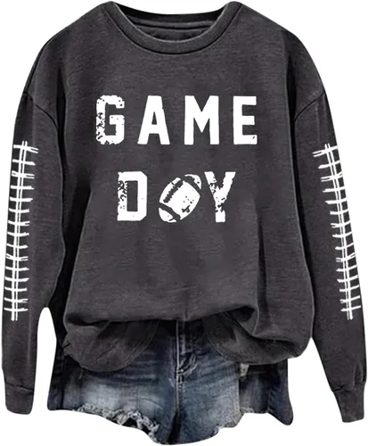Vista 19 de Sudadera casual para mujer, manga larga, con cuello redondo, ropa de primavera, tallas S-3XL