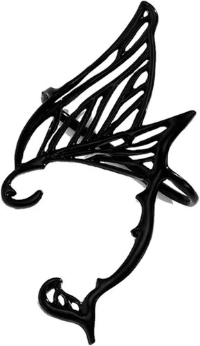 Vista 3 de Piercing gótico de elfo, aretes de tuerca para mujer, diseño de hada élfica celta punk, accesorio de disfraz de Halloween