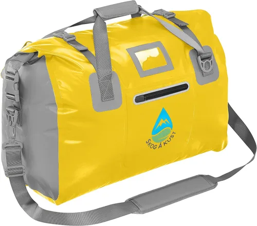 Vista 14 de Skog Å Kust Duffelsak - Bolsa de lona impermeable resistente para deportes, viajes y más, tamaños de 40, 60 y 90 litros, Negro, Deportivo/resistente