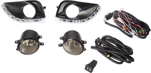 Vista 6 de DNA MOTORING FL-ZTL-137-CH Luz antiniebla LED DRL con interruptor lado del conductor y pasajero mejora la visibilidad [compatible con Camry 10-11]