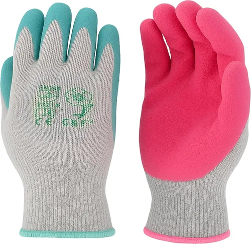 Vista 11 de G & F 1516 - Paquete de 12 pares de guantes premium de trabajo y jardinería de alta visibilidad para hombres y mujeres, guantes con palma y dedos