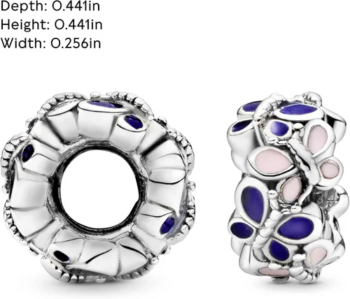 Vista 5 de PANDORA Joyería de mariposas espaciador de plata de ley, Metal Esmalte, no aplica
