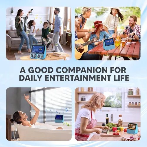 Vista 7 de Mini TV portátil de 7 pulgadas: pantalla táctil HD 1080P Smart TV portátil con sintonizador ATSC - Máquina de karaoke con Bluetooth - TV con batería