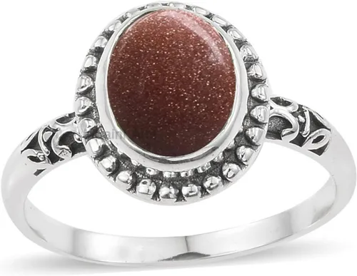 Vista 18 de Anillo de plata de ley 925 para mujer, anillo único de gema ovalada hecho a mano