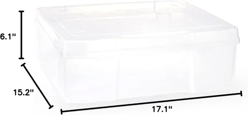 Vista 9 de Simply Tidy Almacenamiento de plástico de 12 x 12 pulgadas para organizar papeles, álbumes de recortes, hilo, artes y manualidades. Sin ácidos