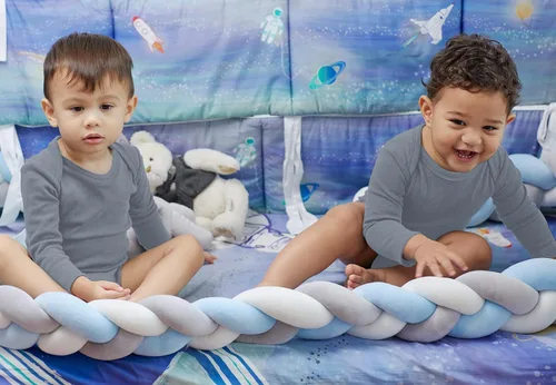 Vista 3 de KOH KOH Body de bebé de manga larga de algodón sólido con hombros descubiertos para niños