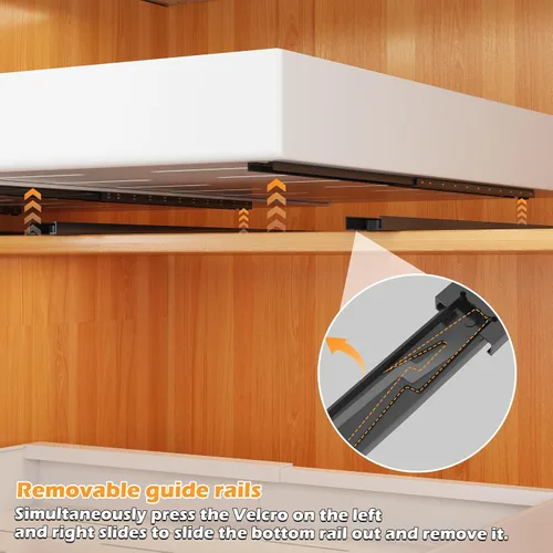 Vista 6 de COVAODQ 1 Paquete Organizador de Gabinete Extraíble Extensible Deslizante Deslizable Estantes de Despensa Almacenamiento Sin Perforación