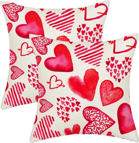 Vista 29 de Juego de 2 fundas de almohada para el 4 de julio, 16 x 16 pulgadas, Día de la Independencia, Día de los Caídos, decoración al aire libre, almohadas