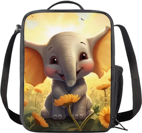 Vista 22 de INSTANTARTS Axolotl - Bolsa de almuerzo para niños, reutilizable, aislada, térmica, bolsa de almuerzo, bolsa de comida para niñas