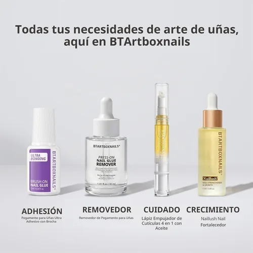 Vista 8 de BTArtboxnails Press On Nails, Long Square Red Fake Nails, 160Pcs A-L Square