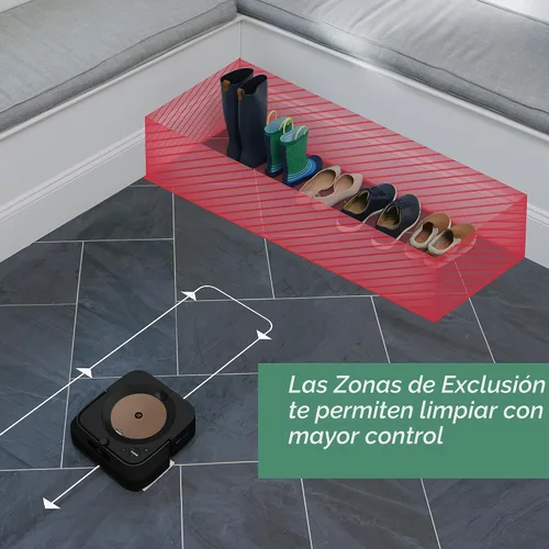 Vista 8 de iRobot Braava jet m6 (6012) Ultimate Robot Mop - Robot barredora con conexión Wi-Fi, Jet Spray, mapeo inteligente, compatible con Alexa, ideal