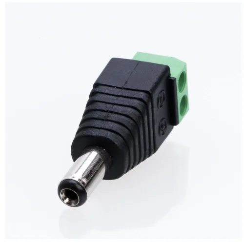 Vista 3 de Conector adaptador de corriente macho de 0.217 in x 0.083 in para cámara de seguridad CCTV, tira de luz LED, enchufe de barril de CC, 12 V CC