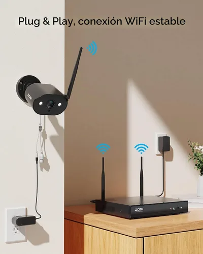 Vista 7 de ZOSI 8CH 3MP 2K Wireless Security Camera System Outdoor, 4 x WiFi IP Camera