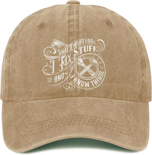 Vista 10 de I Fix Stuff and Know Things Sombrero para hombre, I Fix Things Hat, I Fix Stuff Hat, I Fix Things and I Know Stuff Hat 3 (negro)