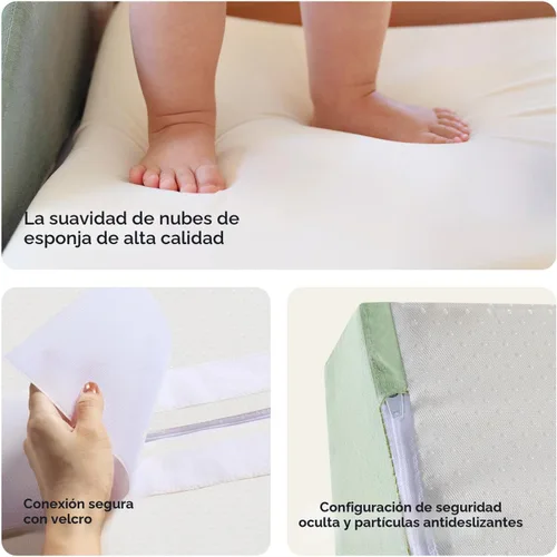 Vista 4 de Tiny Land - Juego de 6 bloques de espuma suave para escalar para niños pequeños, bloques de espuma para bebés, juguetes de escalada para parque