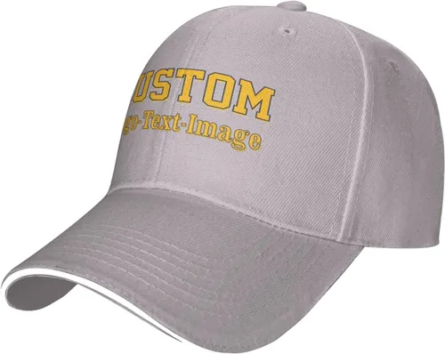 Vista 8 de Gorras de béisbol unisex personalizadas para hombres y mujeres, sombrero personalizado con tu propia imagen, logotipo, texto, nombre, gorras