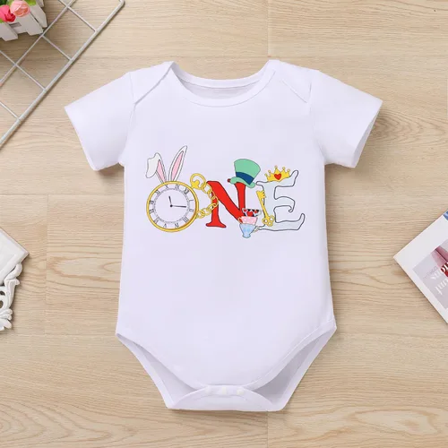 Vista 3 de ODASDO Conjunto de 3 piezas con temática de animla para bebé niña