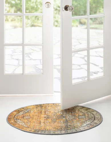 Vista 36 de Unique Loom Timeless Collection - Alfombra de área - Peter (2' x 3' 1" ovalada, beige/marfil)