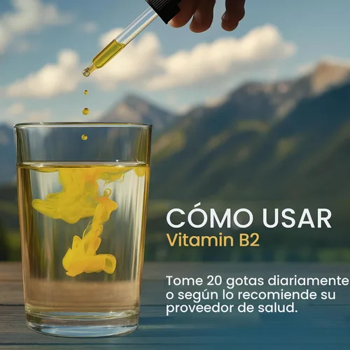 Vista 5 de Vykee Nutrition Gotas de riboflavina de vitamina B2, suplemento líquido B2