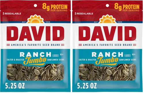 Vista 8 de DAVID Semillas de girasol gigantes, sabor rancho, 5.25 onzas