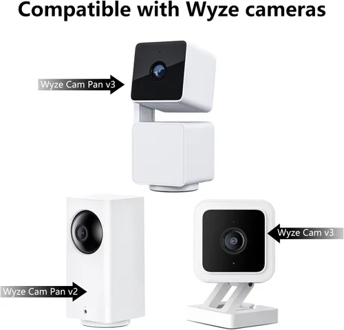 Vista 9 de Haoyou Soporte de pared de metal para Wyze Cam Pan V3/V4 Wyze Cam V4/V3 adhesivo sin taladrar instalación en interiores y exteriores