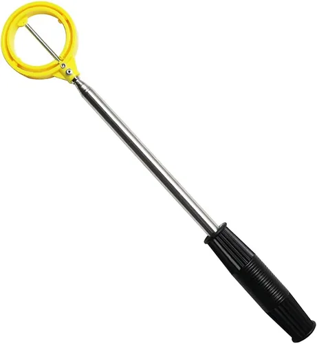 Vista 7 de Recuperador de pelotas de golf o herramienta de recogida con extensible automático, inoxidable para arbusto de agua blanco amarillo 2 colores regalo