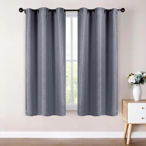 Vista 19 de Superior Cortinas opacas, aisladas, cortinas con bloqueo solar para dormitorio, sólidas, texturizadas, ventana de sala de estar, tejido térmico