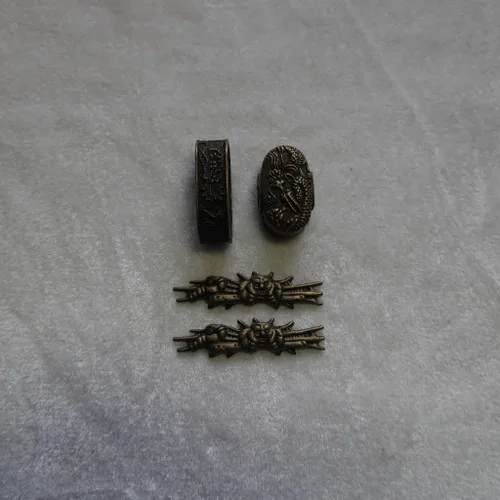 Vista 65 de Espada samurái japonesa KOSHIRAE – Fuchi Kashira Menuki 01-77