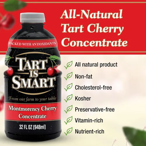 Vista 2 de Tart is Smart, Montmorency - Concentrado de jugo de cereza ácida, 32 onzas (paquete de 1)