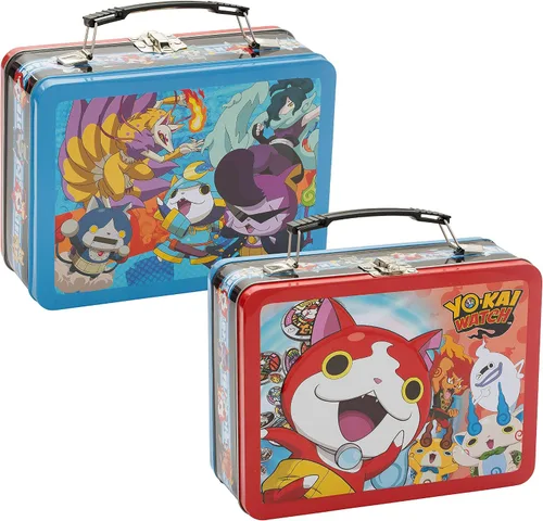 Vista 3 de Vandor maleta de lata grande de El gato en el sombrero de Dr. Seuss, reloj Yo-kai, Multicolor