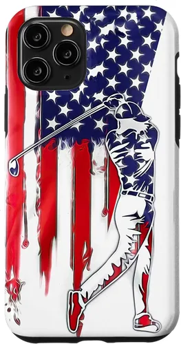 Vista 29 de Funny American Flag Golf For Golfer Case for iPhone 16