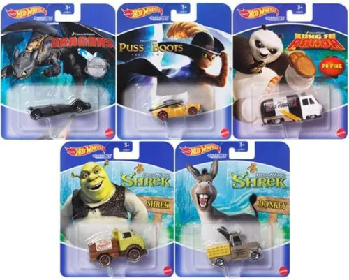 Vista 2 de Hot Wheels Shrek - Coche de personajes a escala 1:64, verde