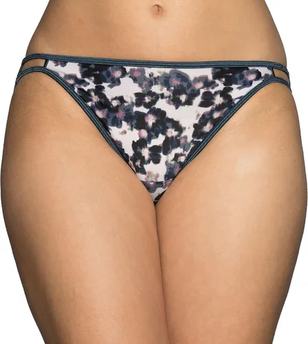 Vista 46 de Vanity Fair Bragas de bikini con tira para mujer, Illumination, con elástico sedoso y ribete de satén Paquete de 3 Negro (Midnight Black)