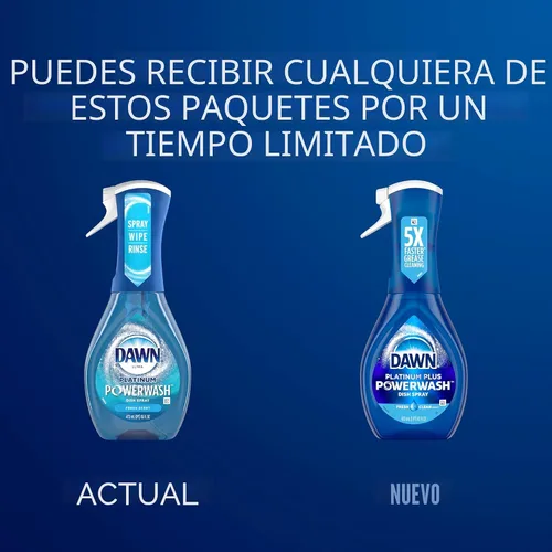 Vista 2 de Dawn Platinum Powerwash - Spray para platos, jabón para platos, aroma fresco, 16 onzas líquidas