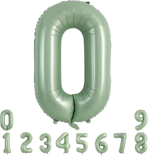 Vista 106 de TONIFUL Globo de aluminio negro de 40 pulgadas con el número 0, decoraciones de cumpleaños negro (Bk-black)