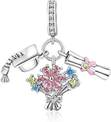 Vista 57 de Dije de girasol con diseño de estrella y luna y elefante para pulsera, collar de plata de ley 925, dijes de corazón de amor para mujer, regalo