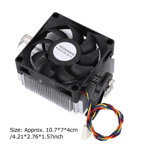 Vista 6 de Ventilador de refrigeración de CPU, rodamiento hidráulico de 12 V, ventilador silencioso de refrigeración de CPU de 2200 RPM, disipador de calor