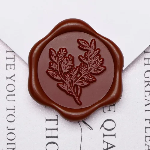 Vista 15 de UNIQOOO Calcomanías de Sello de Cera - Calcomanías de Sello de Sobre de Invitación de Boda de Eucalipto, 50 Piezas Calcomanías Autoadhesivas Hoja