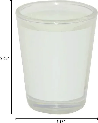 Vista 6 de 12 vasos de chupito de sublimación en blanco de 1.5 onzas, parche blanco, transferencia térmica, tinte para manualidades