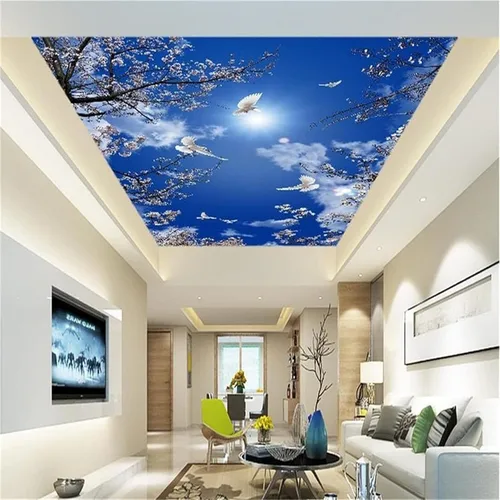 Vista 11 de Murales de pared 3D de bosque de invierno, ramas de árbol, papel tapiz autoadhesivo extraíble para sala de estar, dormitorio, decoración de pared