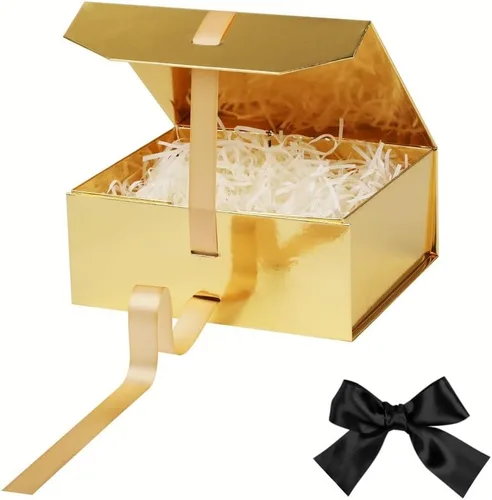 Vista 77 de GoooodGift Caja de regalo grande azul, 1 paquete de 13.5 x 11 x 5.3 pulgadas, caja de regalo de lujo para regalos con tapa de cierre magnético