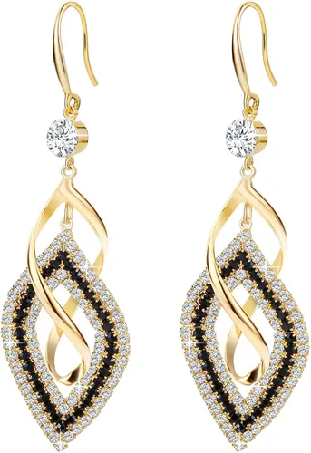 Vista 8 de BTOYM Aretes colgantes geométricos dorados, aretes largos de cadena de eslabones bohemios, regalo de joyería para mujeres y niñas