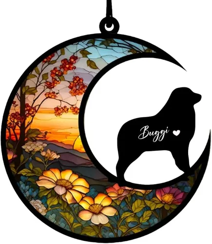 Vista 78 de Atrapasoles conmemorativos personalizados para perros Akita, nombre de perro personalizado, adorno de pérdida de perro, regalo para amantes